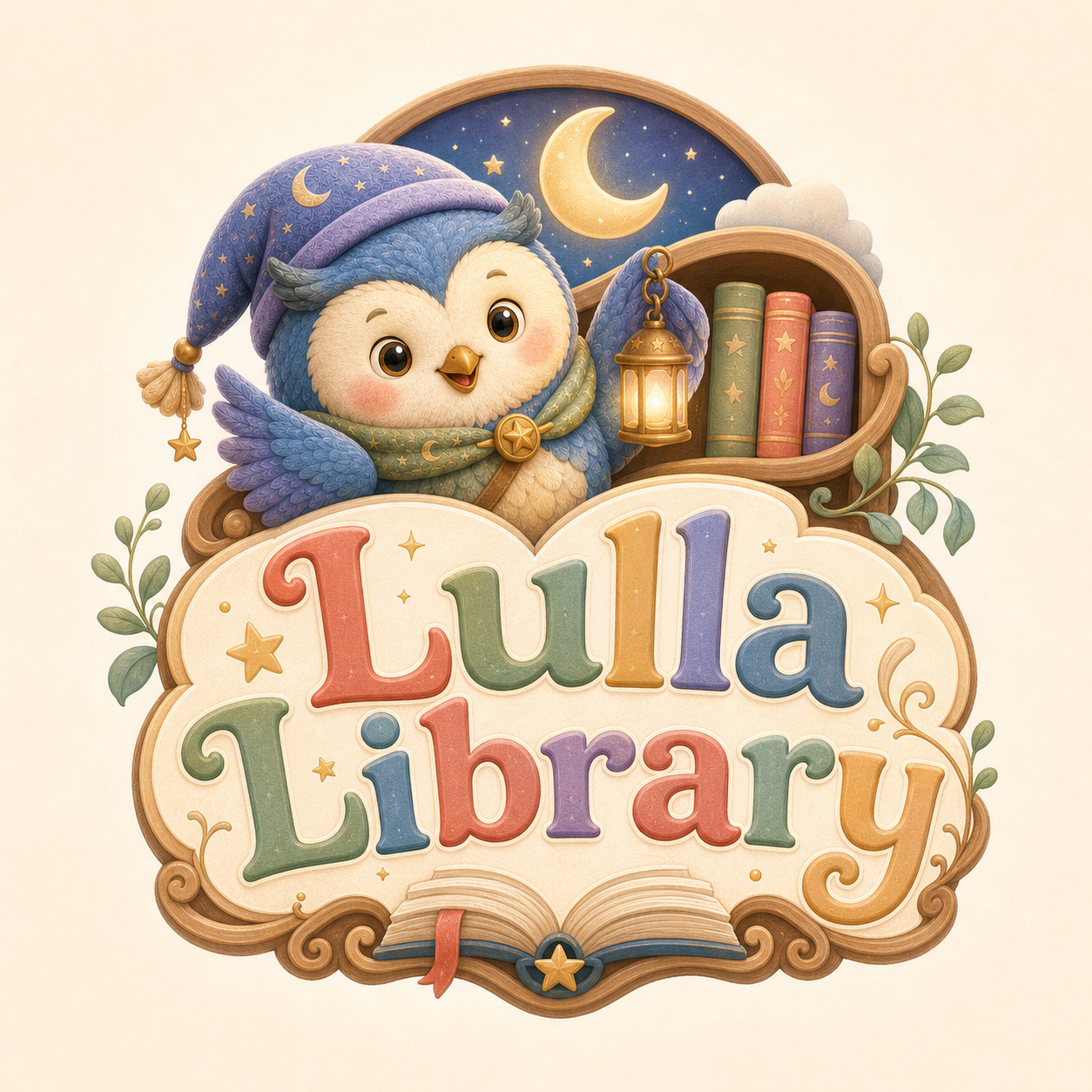 Lulla Library logo with Lulla the owl