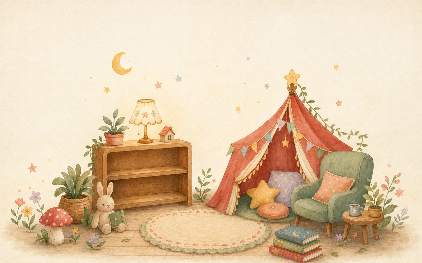 Open Lullashelf storybook scene